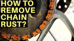 If the rust you are concerned about is just on your chain, first try giving it a good oiling with a bike chain lube. Best Ways To Remove Chain Rust Solutions To Motorcycle Chain Noise Monsoon Bike Maintenance Youtube