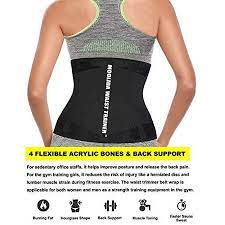 Moolida Waist Trainer Belt For Women Waist Trimmer Weight Loss Workout Fitness Back Support Belt X Large Black Walmart Canada