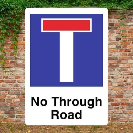 Posted No Trespassing Signs No Through Road Safety Sign – 300mm X 200mm,  Blue/White Correx, UK Made No Trespassing Yard Sign