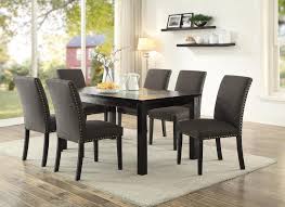 P2366 Ash Black Table F2366 1721 Poundex Dining Room Sets Solid Wood Dining Set 7 Piece Dining Set Dining Room Sets