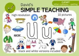 Includes picture of a person with an umbrella. This Is A Set Of 22 High Resolution Color Pngs And 22 High Resolution Black And White Pngs Of Words Starting With Letter U For All Y Phonics Letter U Lettering