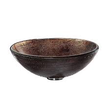 Kraus Copper Illusion Tempered Glass Vessel Round Bathroom Sink 16 5 In X 16 5 In Lowes Com Glass Vessel Vessel Sink Glass Vessel Sinks