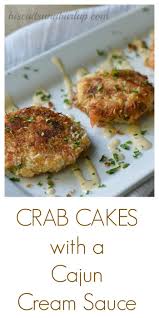 Crab Cakes With Cajun Cream Sauce Recipe Crab Cakes Crab Cake Recipes Cajun Cream Sauce
