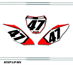 Honda Crf 450 2019 20 Number Plates With Your Requested Name And Number Stepupmx Number Plate Honda Ebay