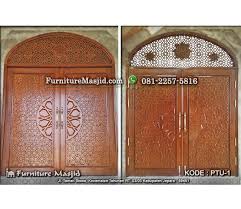 Pintu utama 2 daun minimalis modern|pintu kayu. Kusen Pintu Masjid Jati Minimalis Modern Furniture Masjid