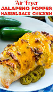 Air Fryer Jalapeno Popper Hasselback Chicken Recipe Air Fryer Recipes Healthy Air Fryer Recipes Easy Hasselback Chicken