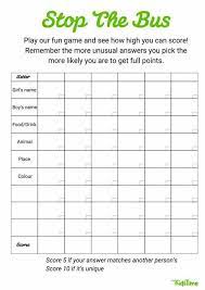 How To Play The Categories Game Otherwise Known As Stop The Bus Bus Games Summer Fun For Kids Indoor Games For Kids