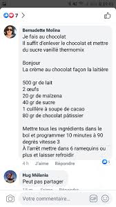 Epingle Par Cynthia Sur Yaourts En 2020 Sucre Vanille Thermomix Creme Au Chocolat Cacao