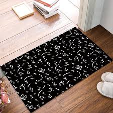 Delivering products from abroad is always free, however, your parcel may be subject to vat, customs. Black And White Musical Note Door Mats Kitchen Floor Bath