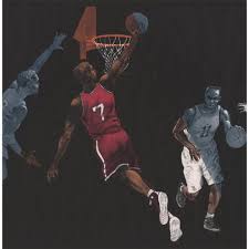 Wall paper remover dagurri info. York Wallcoverings Border Multi Wallpaper Border In2662b The Home Depot Wallpaper Border Retro Wallpaper Basketball Players