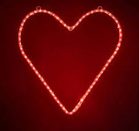 23" Heart LED Rope Light Motif