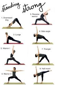 Flow Sequence Of Classic Standing Poses For Home Practice Standing Yoga Poses Easy Yoga Workouts Yoga For Beginners