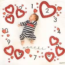 Valentines Baby 2 Months Old First Year First Milestones Milestone Blanket Annivers Baby Milestones Pictures Valentine Baby Pictures Baby Milestone Photos