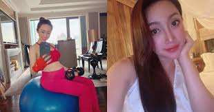 Lý Thuỳ Chang bụng bầu vẫn chăm chỉ tập thể thao