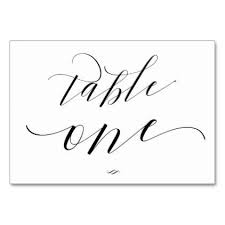 Elegant Script Calligraphy Table One Reception Table Number Zazzle Com Reception Table Table Numbers Reception