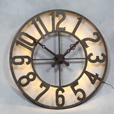 London Large Round Steampunk Industrial Back Illuminated Wall Clock Check out the best unique wall clocks!