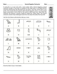 Ancient Egyptian Cartouche Worksheet Art Lessons