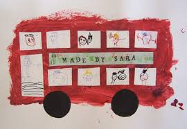 Image result for childresn drawing of a bus