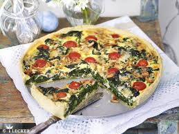Spinat Kase Quiche Rezepte Lecker Leckeres Essen