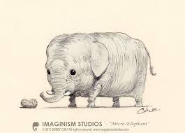 Micro Elephant By Imaginism On Deviantart Art Elephant Animal Illustration