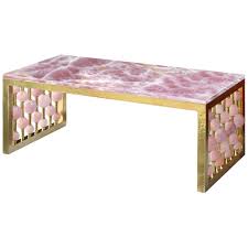 Rose quartz dispels negativity and protects against environmental pollution, replacing it with loving vibes. Rose Quartz Tables 14 For Sale At 1stdibs