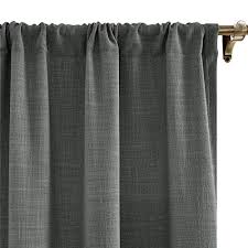 96 inches curtains & drapes : Chadmade Extra Wide Curtains 120w X 96l Inch Carbon Grey Linen Polyester Curtain Drapes With Blackout Lining Rod Pocket Farmhouse Goals