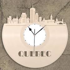 Did you know that the quebec city wall is the only fortified city in canada? Quebec City Art Canadian Cityscape Clock Canada Wall Decor Vinyl Wallart Canadian Gift Record Clock Decorative Plate Cit City Art Canada Wall Cityscape
