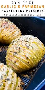 Syn Free Garlic Parmesan Hasselback Potatoes Recipe Easy Slimming World Recipes Slimming World Vegetarian Recipes Slimming World Recipes Syn Free