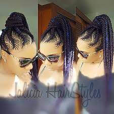 Jalicia Hairstyles Feed In Braids Ponytail Braids For Black Hair African Braids Hairstyles