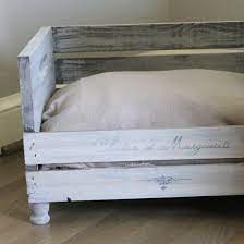 I'm sure there are larger crates available or you could also build your own out of scrap wood or a wooden pallet. Diy Crate Pet Bed Diy Pet Bed Diy Stuffed Animals Diy Dog Stuff