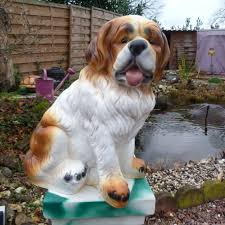 Bernhardiner Hundewelpe Figur Gartenfiguren Figuren Hundefiguren Hu067 Hunde Welpen Hundewelpe Hunde