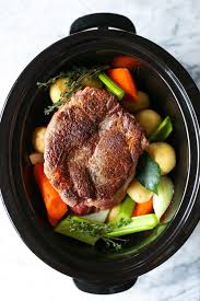 Cover the crock pot and cook the roast. Slow Cooker Pot Roast Recipe Damn Delicious