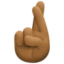 Emoji meaning a fingers crossed emoji which displays the index (first) finger crossed over the middle (second) finger. Crossed Fingers Medium Dark Skin Tone Emoji