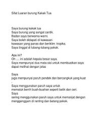 Maybe you would like to learn more about one of these? Sifat Luaran Burung Kakak Tua