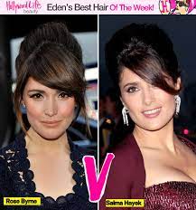 Salma Hayek And Rose Byrne A Big Bump Side Swept Bangs Get The Look Hollywood Life