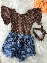 Body Lv Shorts Jeans Boutique Lacos Ba Cute Baby Girl Outfits Cute Baby Clothes Baby Boutique Clothing