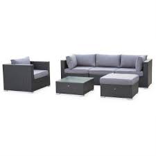 Arnty housse canape, housse de canapé d'angle housse de canapé extensible 1/2/3/4 places jacquard revêtement de canapé (feuilles, housse canape 3 place: 50 Sur Salon De Jardin En Resine Tressee Caligari Noir Coussins Gris 5 Places 1 Fauteuil 1 Fauteuil Sans Accoudoir 1 Pouf 2 Fauteuils D Angle Une Table Basse Mobilier De Jardin Achat Prix Fnac
