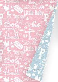 Light blue and light pink. Geschenkpapier Exclusiv Doppelseitig Baby Chalkboard Light Pink Light Blue Blumen