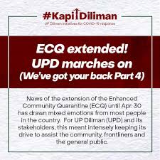 Any decision on this could spell the market's fate, papa securities said. Up Diliman On Twitter News Of The Extension Of The Ecq Until Apr 30 Has Drawn Mixed Emotions From Most People In The Country For Upd And Its Stakeholders This Meant Intensely