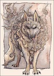 Golden Demon Wolf By Valhalrion On Deviantart Demon Wolf Japanese Wolf Demon