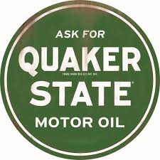 quaker state motor oil tin sign green 90169012 free