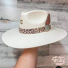 Charlie 1 Horse Heatseeker Straw Hat With Leopard Band Cowboy Hat Bands Straw Hat Straw Cowboy Hat