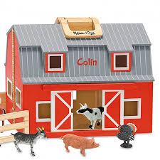 Chunky handles lets kids take their bit of country wherever they go! Melissa Doug Fold Go Personalized Barn Lillian Vernon