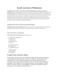 Maka dari itu agar tidak salah lagi untuk membuat surat lamaran pekerjaan berikut daftar kumpulan contoh surat lamaran pekerjaan sesuai bidang masing masing. Pengertian Unsur Dan Contoh Surat Lamaran Pekerjaan