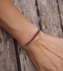 Tiny Red Mix Single Wrap Bracelet On Brown Cord With Chain Layer Bracelet Beaded Bracelet Friends Boncuklu Bileklikler Bileklik Deri Bileklikler