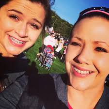 Daughters Amy Saufferer & Beth Christesen braved the cold and walked #Not  in our city 5k this morning with me.