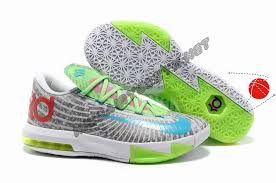 Cheap White Grey Green Red Blue Nike Zoom Kd 6 Halloween Discounts Nike Kd Shoes Nike Shoes Cheap Blue Basketball Shoes