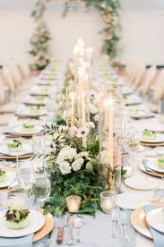 I used a shibori dying technique. Wedding Table Setting Ideas Gold Blue Greenery Candles Runner Roses Flowers Beth Wedding Table Settings Wedding Gold Table Setting