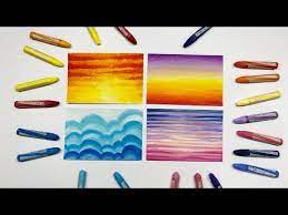 Dan yang jelas, ini adalah gunakan krayon untuk menghasilkan efek gradasi, seperti pada langit dan pepohonannya. 4 Cara Mewarnai Gradasi Langit Youtube Seni Pastel Seni Krayon Buku Mewarnai