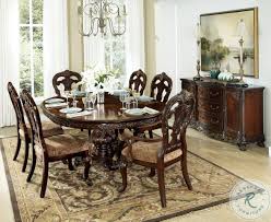 Rich mocha extendable solid wood dining set with san remo chairs. Deryn Park Cherry Extendable Oval Dining Room Set From Homelegance 2243 76 Coleman Furniture